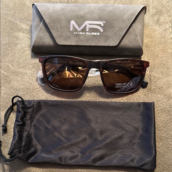 Mack Russo Brown Sunglasses NIB - Picture 1 of 9